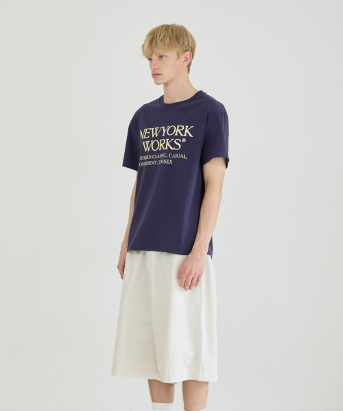 UNISEX NEWYORKWORKS OVER-FIT T-SHIRTS_NAVY