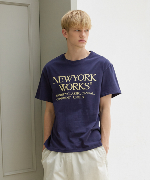 UNISEX NEWYORKWORKS OVER-FIT T-SHIRTS_NAVY
