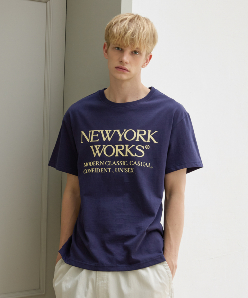 UNISEX NEWYORKWORKS OVER-FIT T-SHIRTS_NAVY