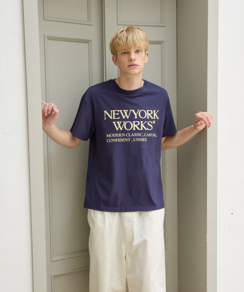 UNISEX NEWYORKWORKS OVER-FIT T-SHIRTS_NAVY