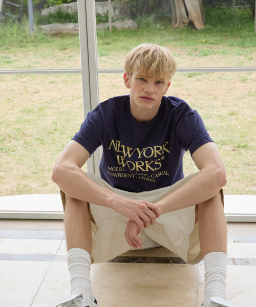 UNISEX NEWYORKWORKS OVER-FIT T-SHIRTS_NAVY