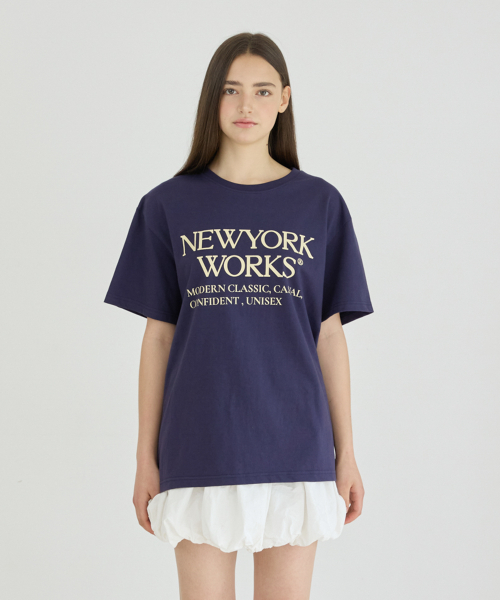 UNISEX NEWYORKWORKS OVER-FIT T-SHIRTS_NAVY