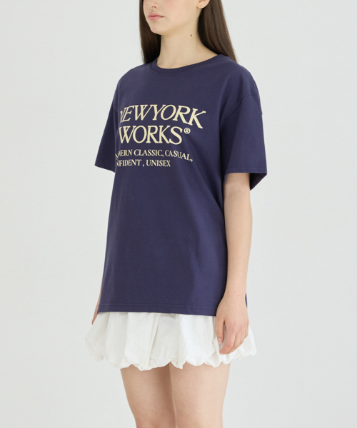UNISEX NEWYORKWORKS OVER-FIT T-SHIRTS_NAVY