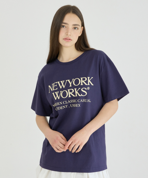 UNISEX NEWYORKWORKS OVER-FIT T-SHIRTS_NAVY
