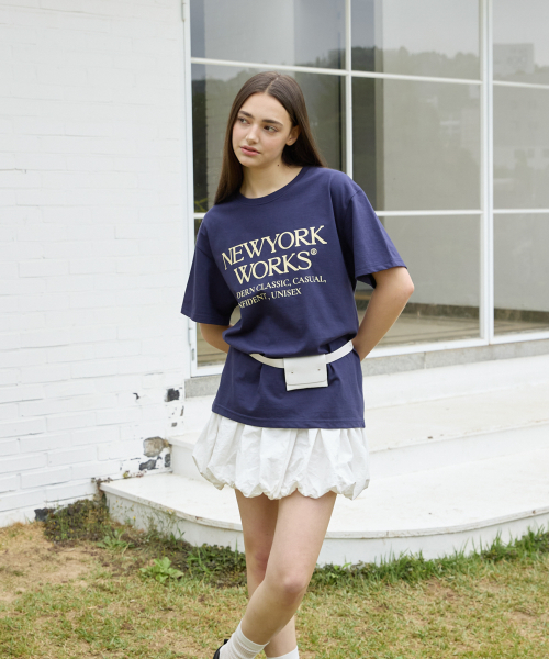 UNISEX NEWYORKWORKS OVER-FIT T-SHIRTS_NAVY