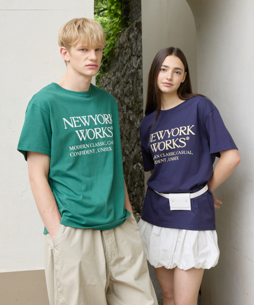 UNISEX NEWYORKWORKS OVER-FIT T-SHIRTS_NAVY