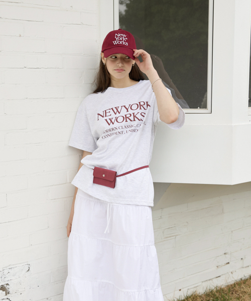 UNISEX NEWYORKWORKS OVER-FIT T-SHIRTS_WHITE MELANGE