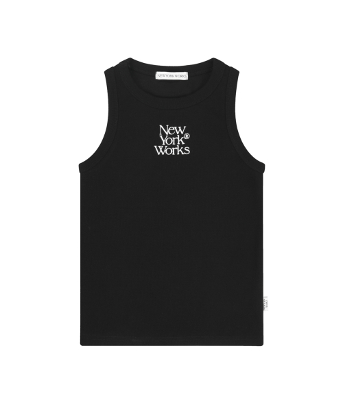 NEWYORKWORKS RIBBED TANK TOP SLEEVELESS_BLACK