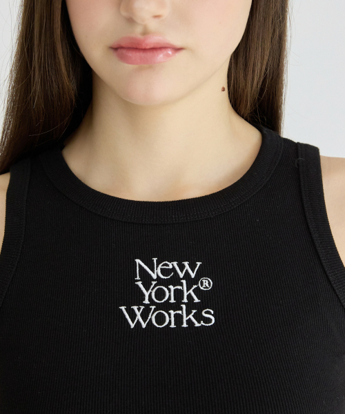 NEWYORKWORKS RIBBED TANK TOP SLEEVELESS_BLACK