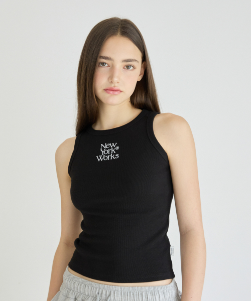NEWYORKWORKS RIBBED TANK TOP SLEEVELESS_BLACK