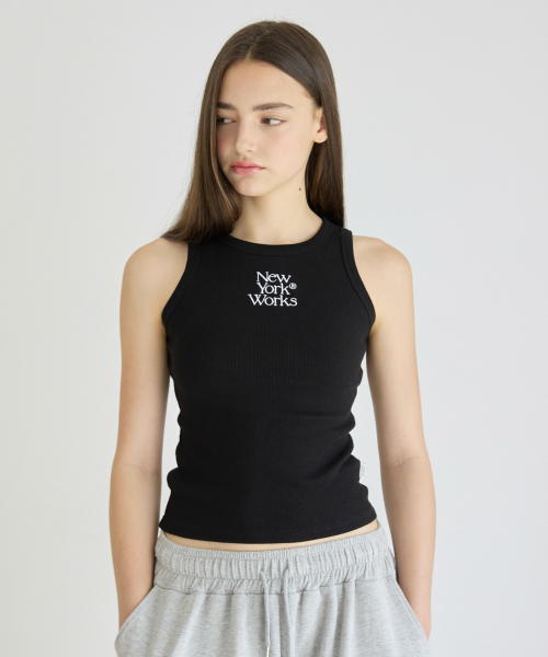 NEWYORKWORKS RIBBED TANK TOP SLEEVELESS_BLACK