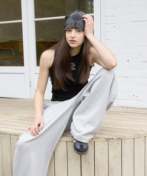 NEWYORKWORKS RIBBED TANK TOP SLEEVELESS_BLACK