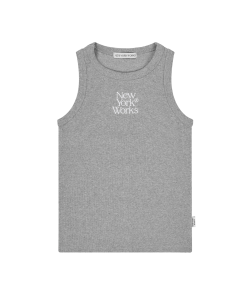 NEWYORKWORKS RIBBED TANK TOP SLEEVELESS_GRAY