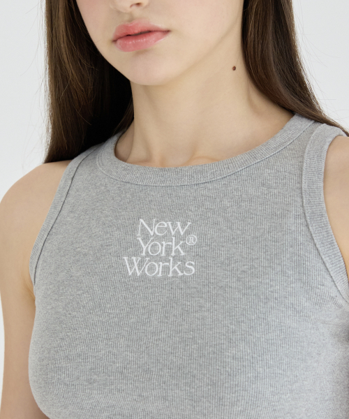 NEWYORKWORKS RIBBED TANK TOP SLEEVELESS_GRAY