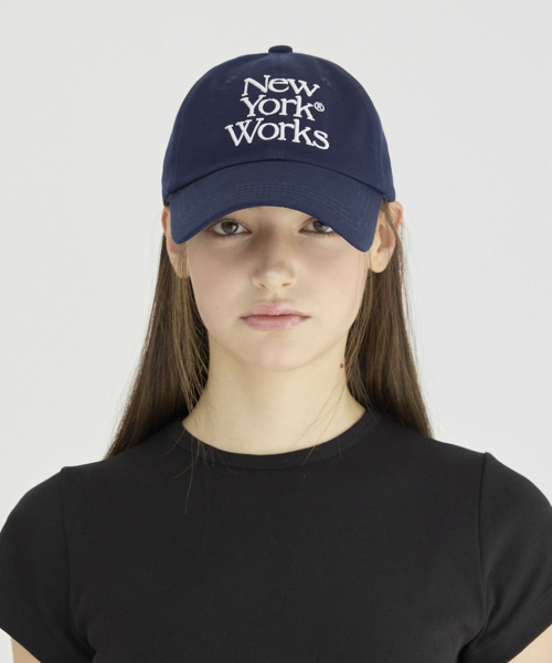 NEWYORKWORKS MIX LOGO BALL CAP_NAVY