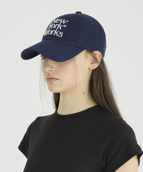 NEWYORKWORKS MIX LOGO BALL CAP_NAVY