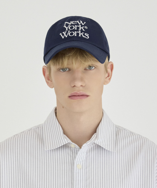 NEWYORKWORKS MIX LOGO BALL CAP_NAVY