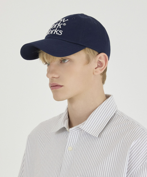 NEWYORKWORKS MIX LOGO BALL CAP_NAVY