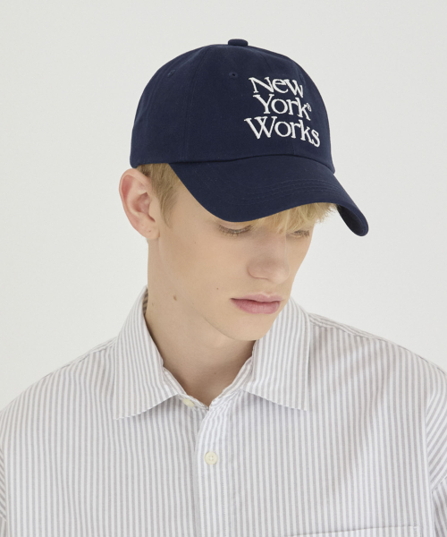 NEWYORKWORKS MIX LOGO BALL CAP_NAVY