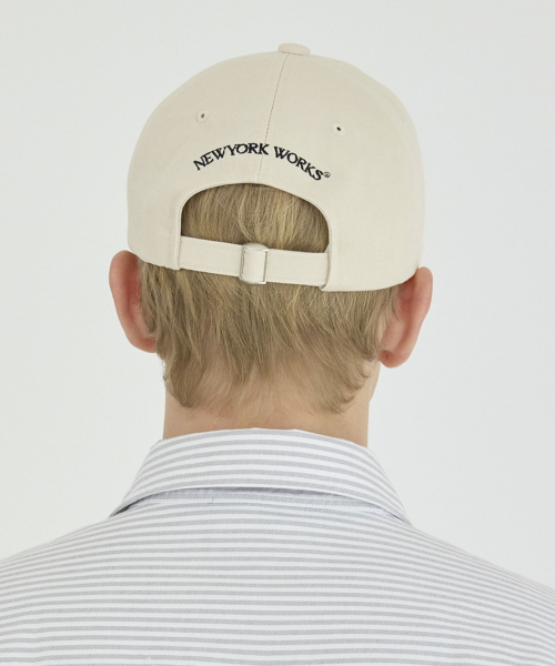 NEWYORKWORKS MIX LOGO BALL CAP_BEIGE