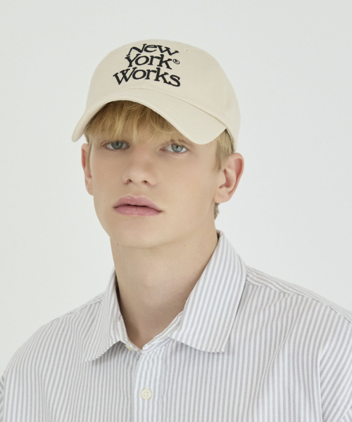 NEWYORKWORKS MIX LOGO BALL CAP_BEIGE