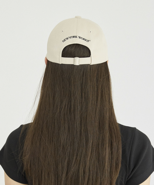 NEWYORKWORKS MIX LOGO BALL CAP_BEIGE