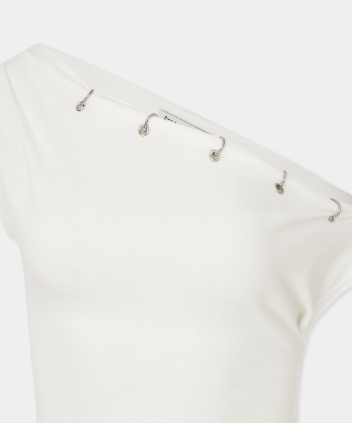 Piercing Drape Top (White)