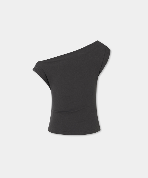 Piercing Drape Top (Charcoal)
