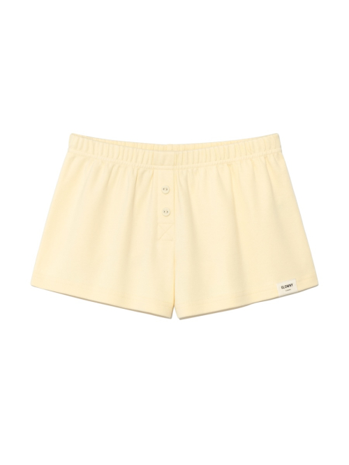BUTTON FLY MINI SHORTS (BUTTER)