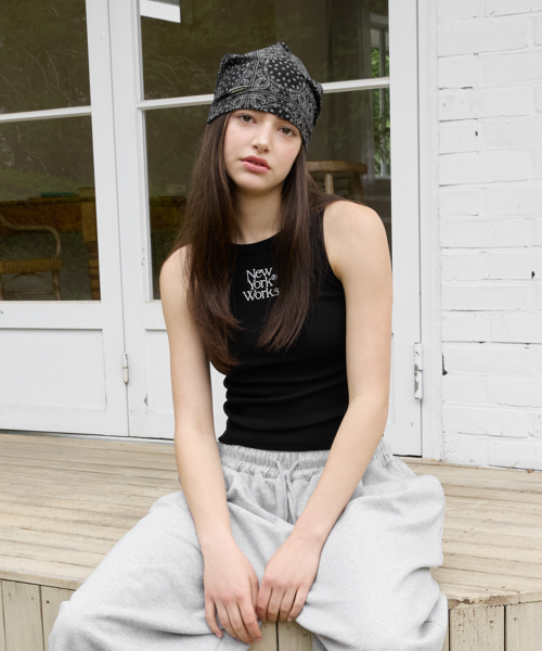 SUMMER PAISLEY BEANIE HAT_BLACK