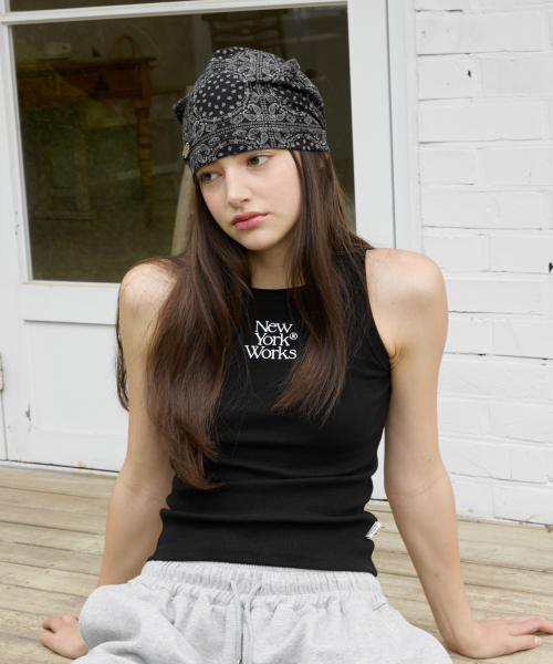 SUMMER PAISLEY BEANIE HAT_BLACK