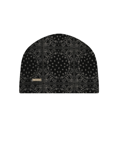 SUMMER PAISLEY BEANIE HAT_BLACK