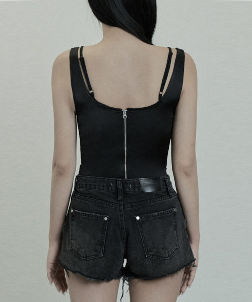 Baret Layered Tank Top (Black)