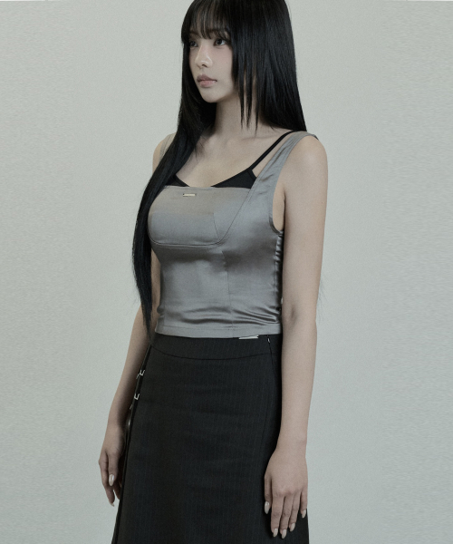 Baret Layered Tank Top (Charcoal)