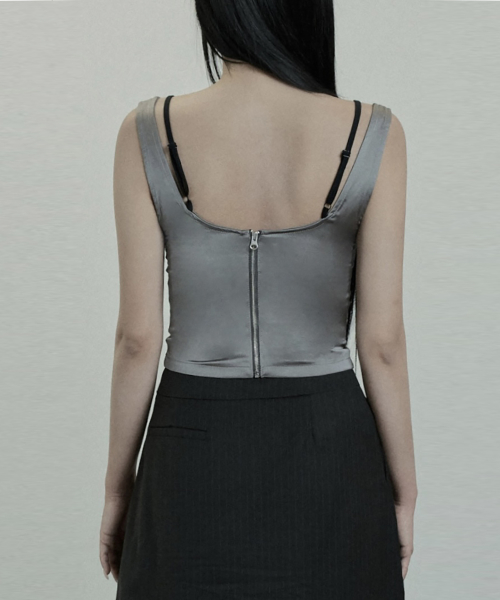 Baret Layered Tank Top (Charcoal)