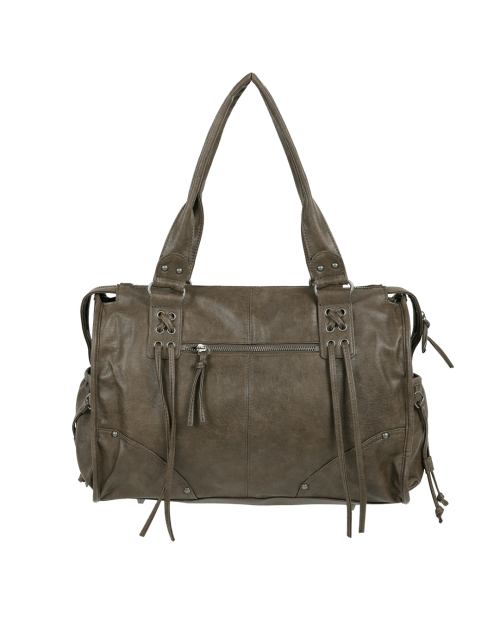 BELTED WASHING LEATHER BAG (BROWN) F25ZE990