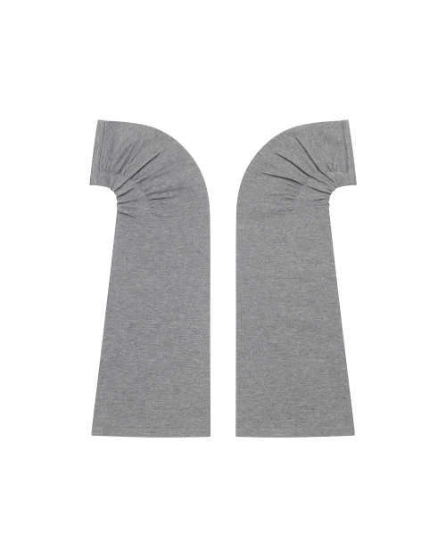 Shirring knit leg warmer GREY