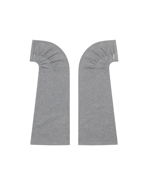 Shirring knit leg warmer GREY