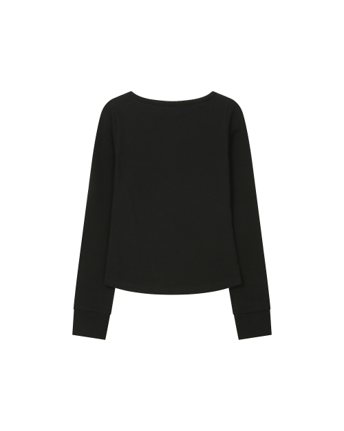 Slash button long sleeves BLACK