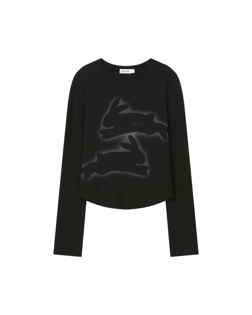Twin rabbit long sleeves BLACK