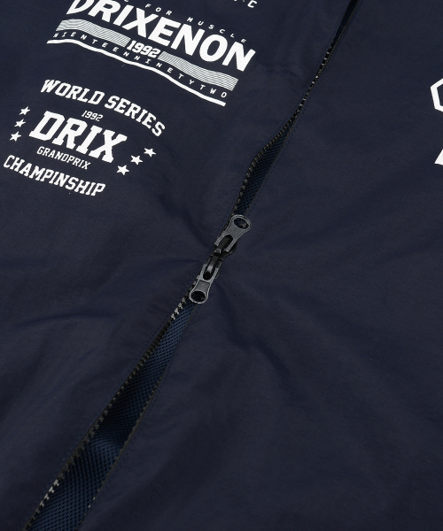 COLOR BLOCK PIPING RACING JACKET_NAVY