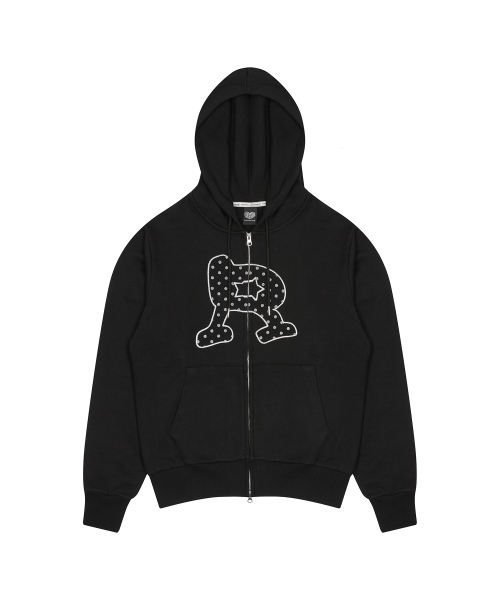 GT R HOOD ZIP UP(BLACK)