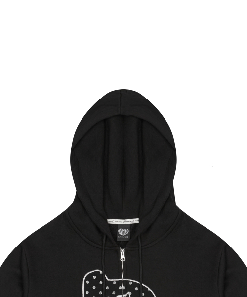 GT R HOOD ZIP UP(BLACK)