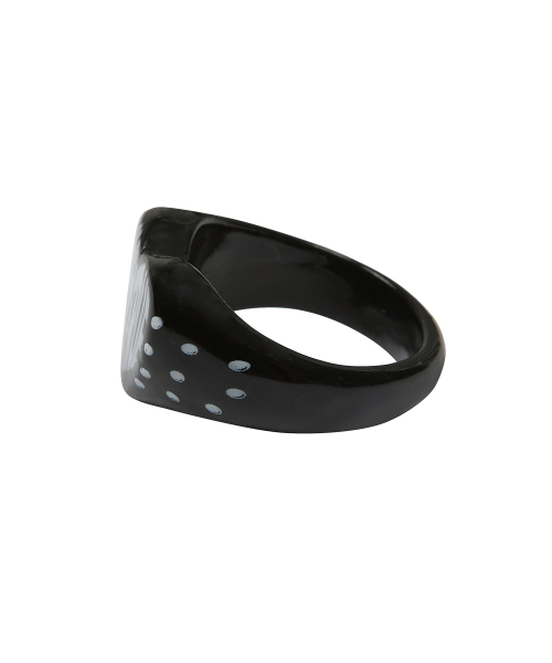 GT HEART DOT RING(BLACK)