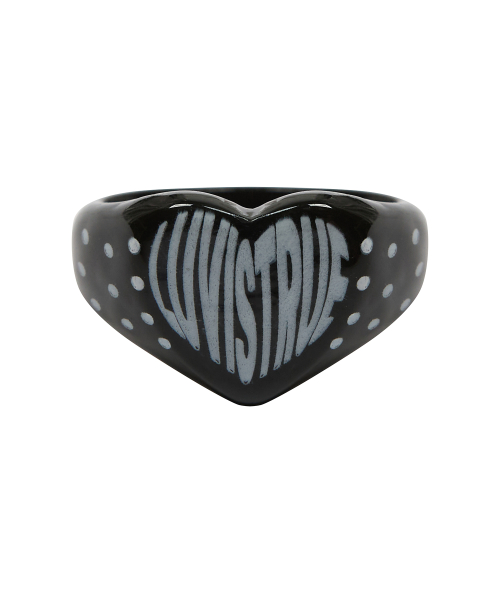 GT HEART DOT RING(BLACK)