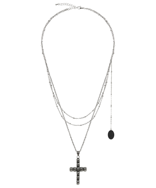 GT CROSS NECKLACE(SILVER)