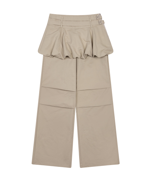 GT LAYERED BELT PANTS(BEIGE)