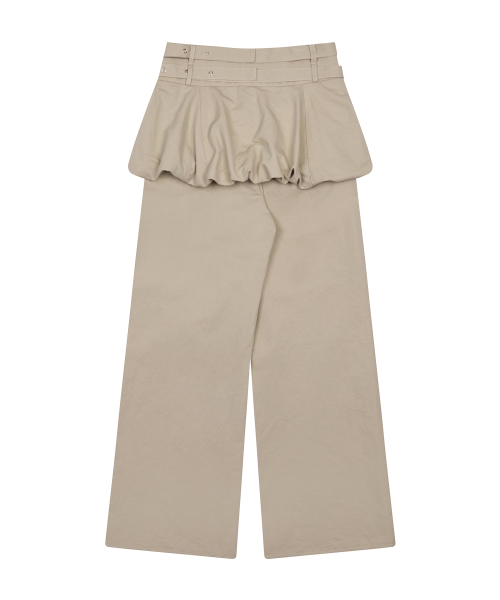 GT LAYERED BELT PANTS(BEIGE)