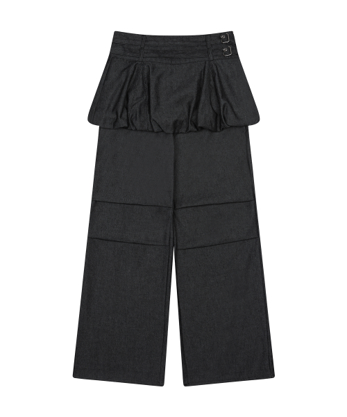 GT LAYERED BELT PANTS(BLACK)