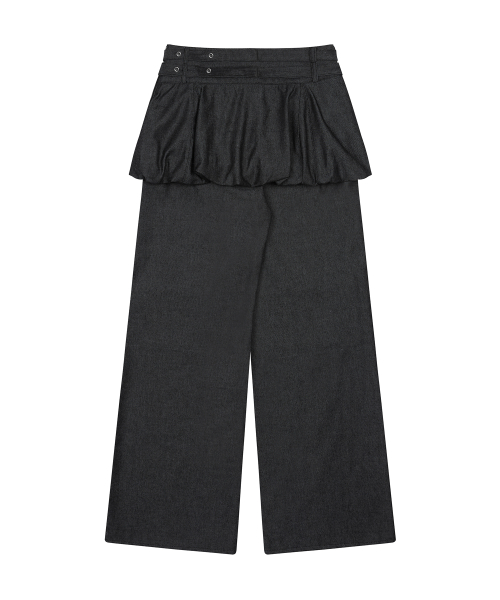 GT LAYERED BELT PANTS(BLACK)